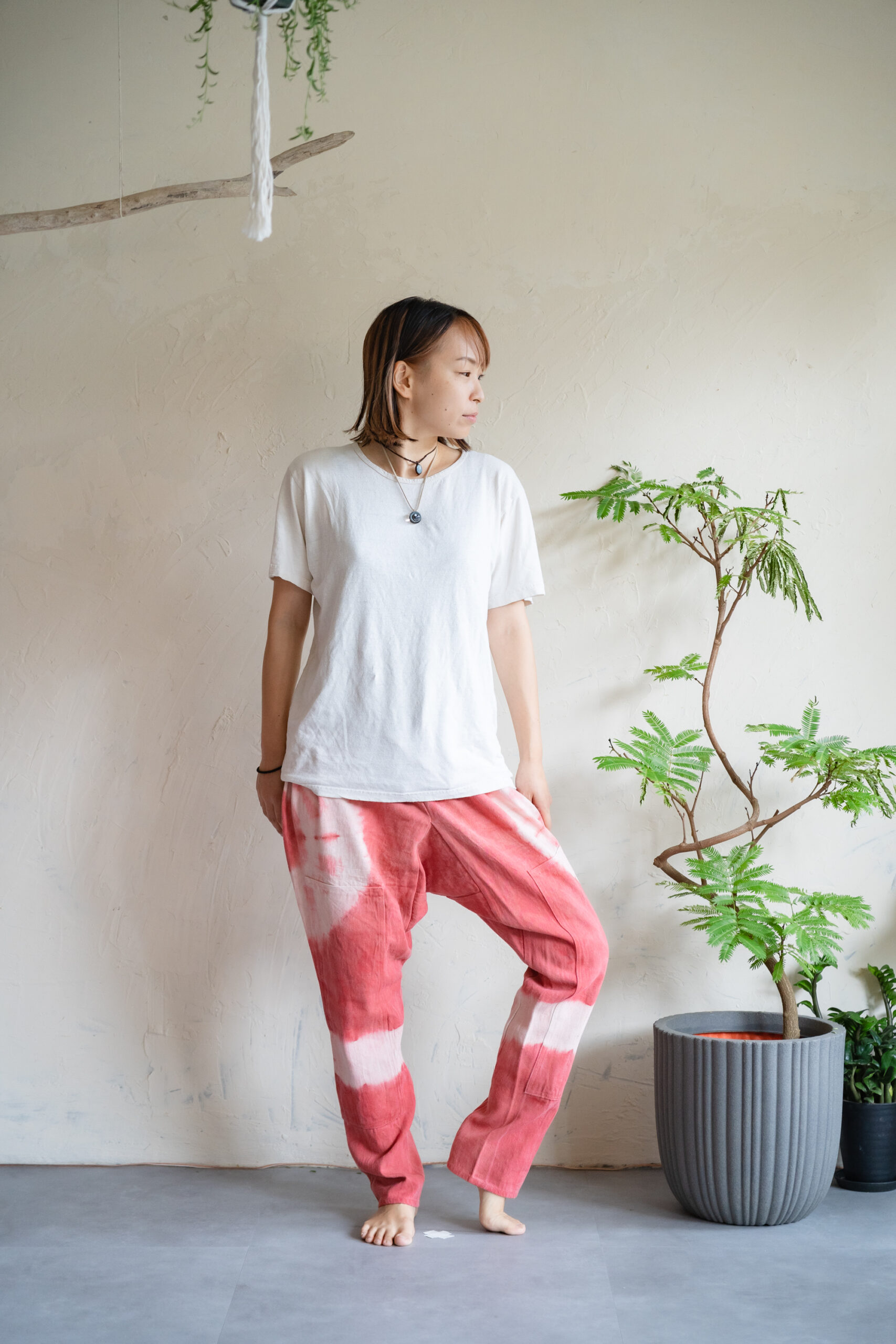 天然素材・草木染め】Unisex ヘンプオーガニックコットン ボトム 